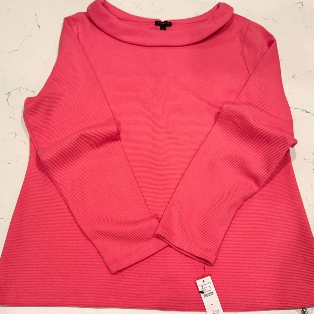 Talbots Pink Sabrina Portrait Collar Top NWT - Picture 6 of 13